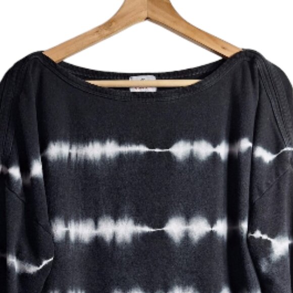 Sundry by Anthropologie Black n White Tie Dye Off Shoulder Top Shirt Size Small - Picture 4 of 9